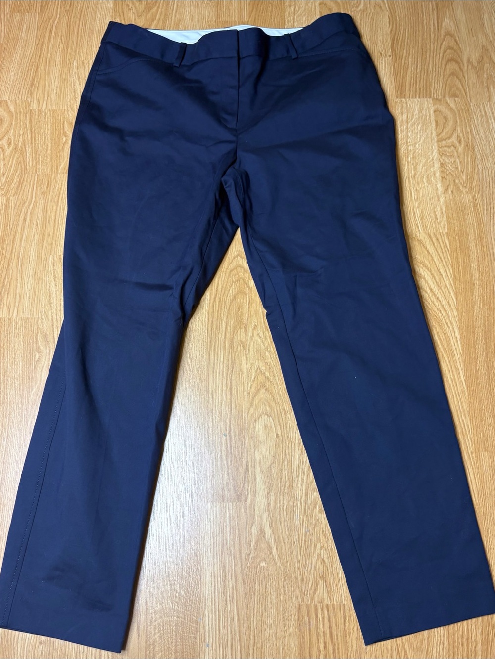 Talbots Hampshire Straight Ankle Navy Pants Size 14